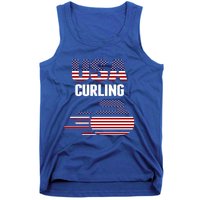 Usa Team Curling Rock Jersey Vintage Winter Sports Lovers Gift Tank Top