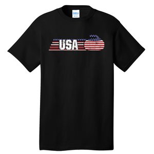 Usa Team Curling Sport Gift Tall T-Shirt