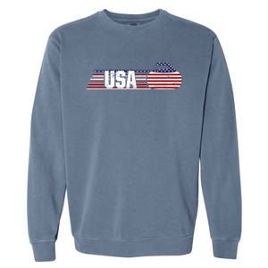 Usa Team Curling Sport Gift Garment-Dyed Sweatshirt