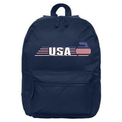 USA Team Curling Rock Jersey Vintage Winter Sports Lovers 16 in Basic Backpack