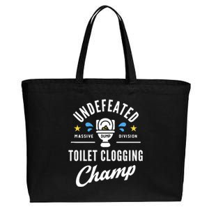 Undefeated Toilet Clogging Champ Cotton Canvas Jumbo Tote