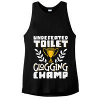 Undefeated Toilet Clogging Champ Ladies PosiCharge Tri-Blend Wicking Tank