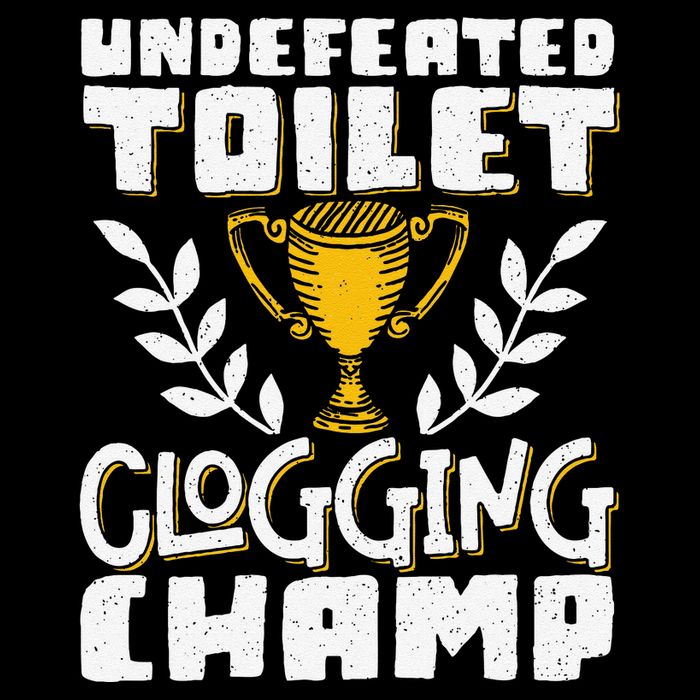 Undefeated Toilet Clogging Champ Flat Bill Trucker Hat