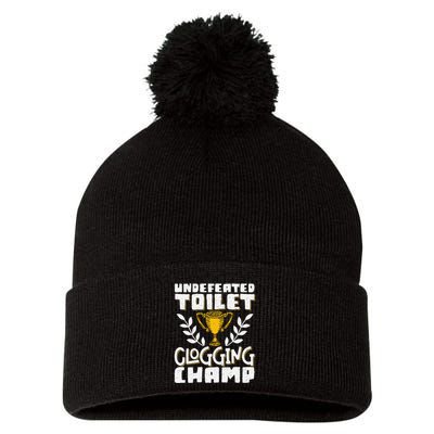Undefeated Toilet Clogging Champ Pom Pom 12in Knit Beanie