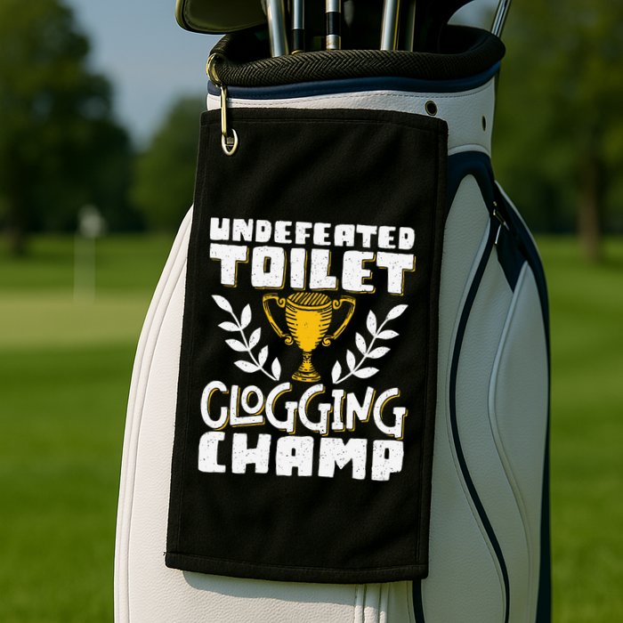 Undefeated Toilet Clogging Champ Golf Towel