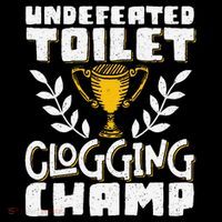 Undefeated Toilet Clogging Champ Crop Top