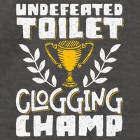 Undefeated Toilet Clogging Champ Vector Backpack