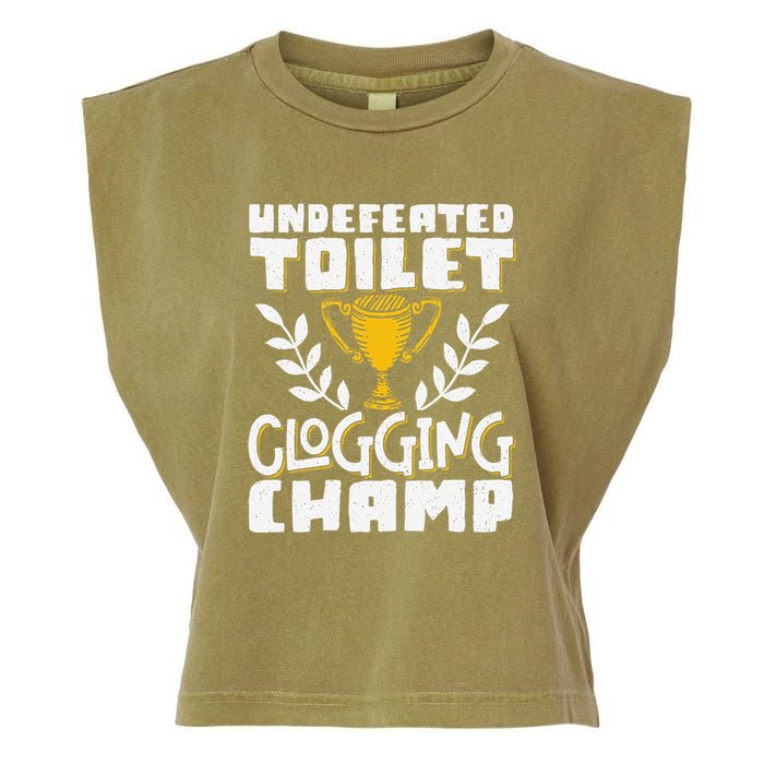 Undefeated Toilet Clogging Champ Garment-Dyed Women's Muscle Tee