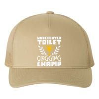 Undefeated Toilet Clogging Champ Yupoong Adult 5-Panel Trucker Hat