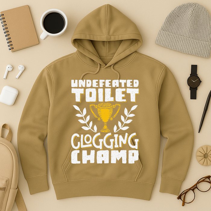 Undefeated Toilet Clogging Champ Hoodie