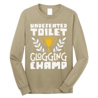 Undefeated Toilet Clogging Champ Long Sleeve Shirt