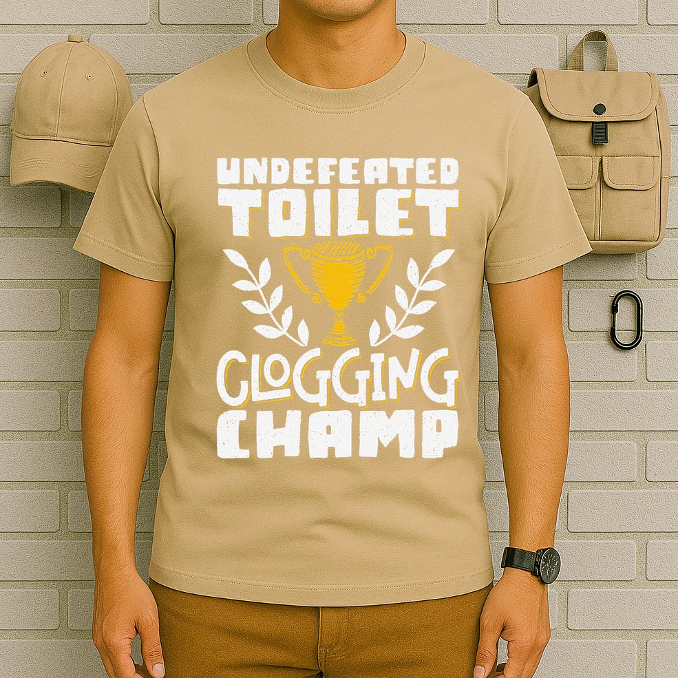 Undefeated Toilet Clogging Champ T-Shirt