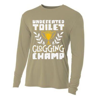 Undefeated Toilet Clogging Champ Cooling Performance Long Sleeve Crew