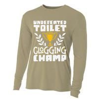 Undefeated Toilet Clogging Champ Cooling Performance Long Sleeve Crew