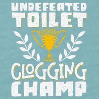 Undefeated Toilet Clogging Champ Sueded Cloud Jersey T-Shirt