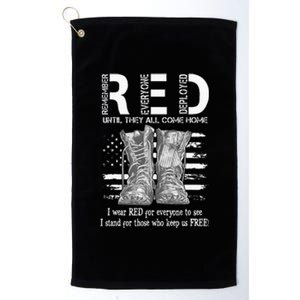 Until They Come Home My Soldier US Flag Red Friday Military Platinum Collection Golf Towel