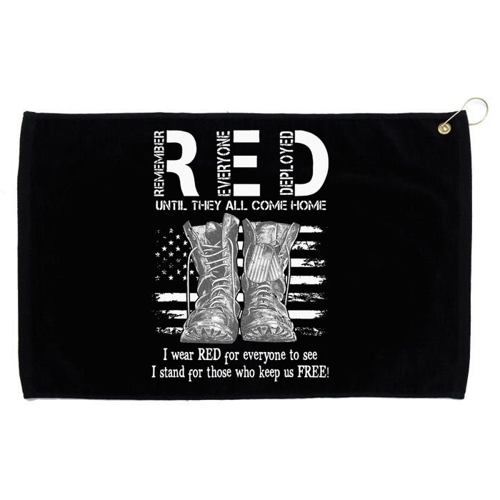 Until They Come Home My Soldier US Flag Red Friday Military Grommeted Golf Towel