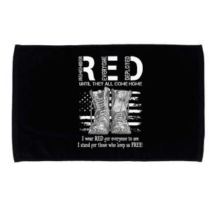 Until They Come Home My Soldier US Flag Red Friday Military Microfiber Hand Towel