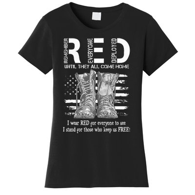 Until They Come Home My Soldier US Flag Red Friday Military Women's T-Shirt