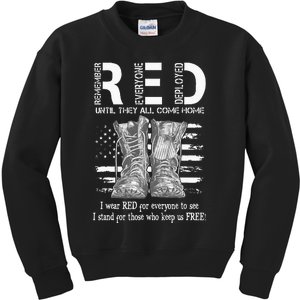 Until They Come Home My Soldier US Flag Red Friday Military Kids Sweatshirt