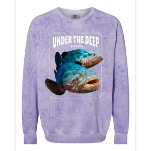 Under The Deep Blue Sea Fish Colorblast Crewneck Sweatshirt