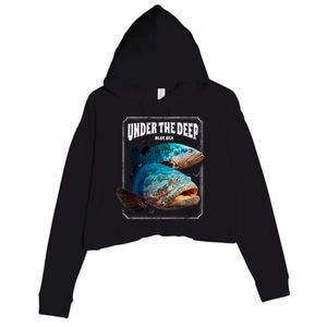 Under The Deep Blue Sea Fish Crop Fleece Hoodie