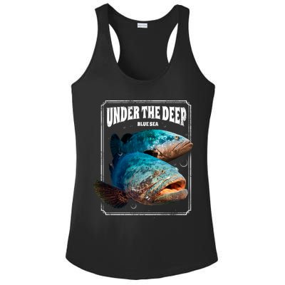 Under The Deep Blue Sea Fish Ladies PosiCharge Competitor Racerback Tank