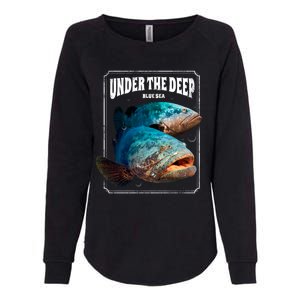 Under The Deep Blue Sea Fish Womens California Wash Sweatshirt