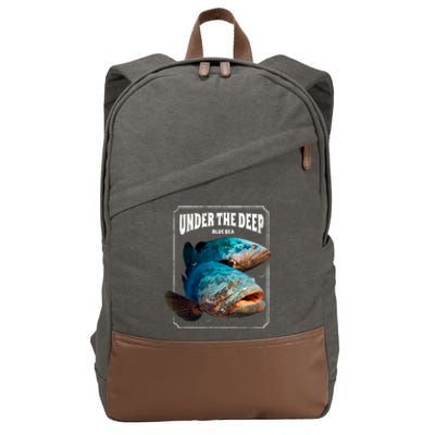 Under The Deep Blue Sea Fish Cotton Canvas Backpack