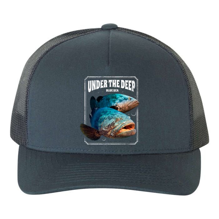 Under The Deep Blue Sea Fish Yupoong Adult 5-Panel Trucker Hat