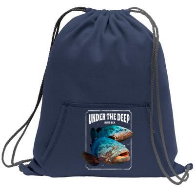 Under The Deep Blue Sea Fish Sweatshirt Cinch Pack Bag