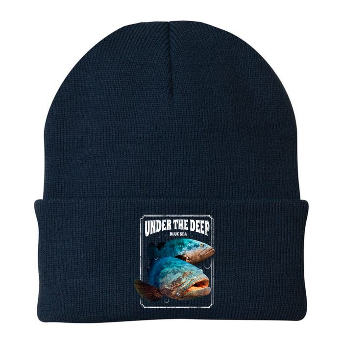 Under The Deep Blue Sea Fish Knit Cap Winter Beanie