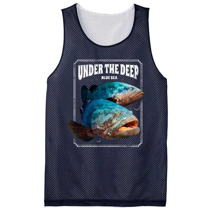 Under The Deep Blue Sea Fish Mesh Reversible Basketball Jersey Tank