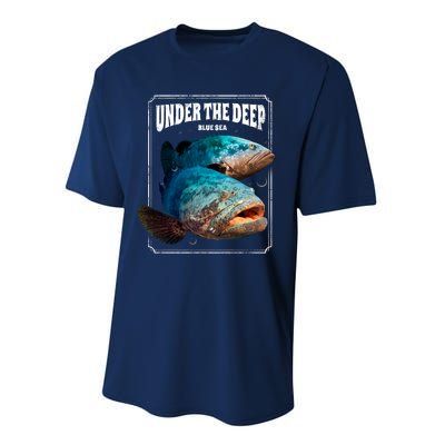 Under The Deep Blue Sea Fish Performance Sprint T-Shirt