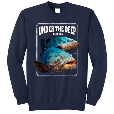 Under The Deep Blue Sea Fish Tall Sweatshirt