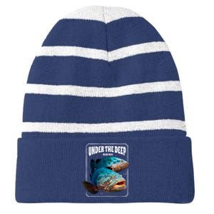 Under The Deep Blue Sea Fish Striped Beanie with Solid Band