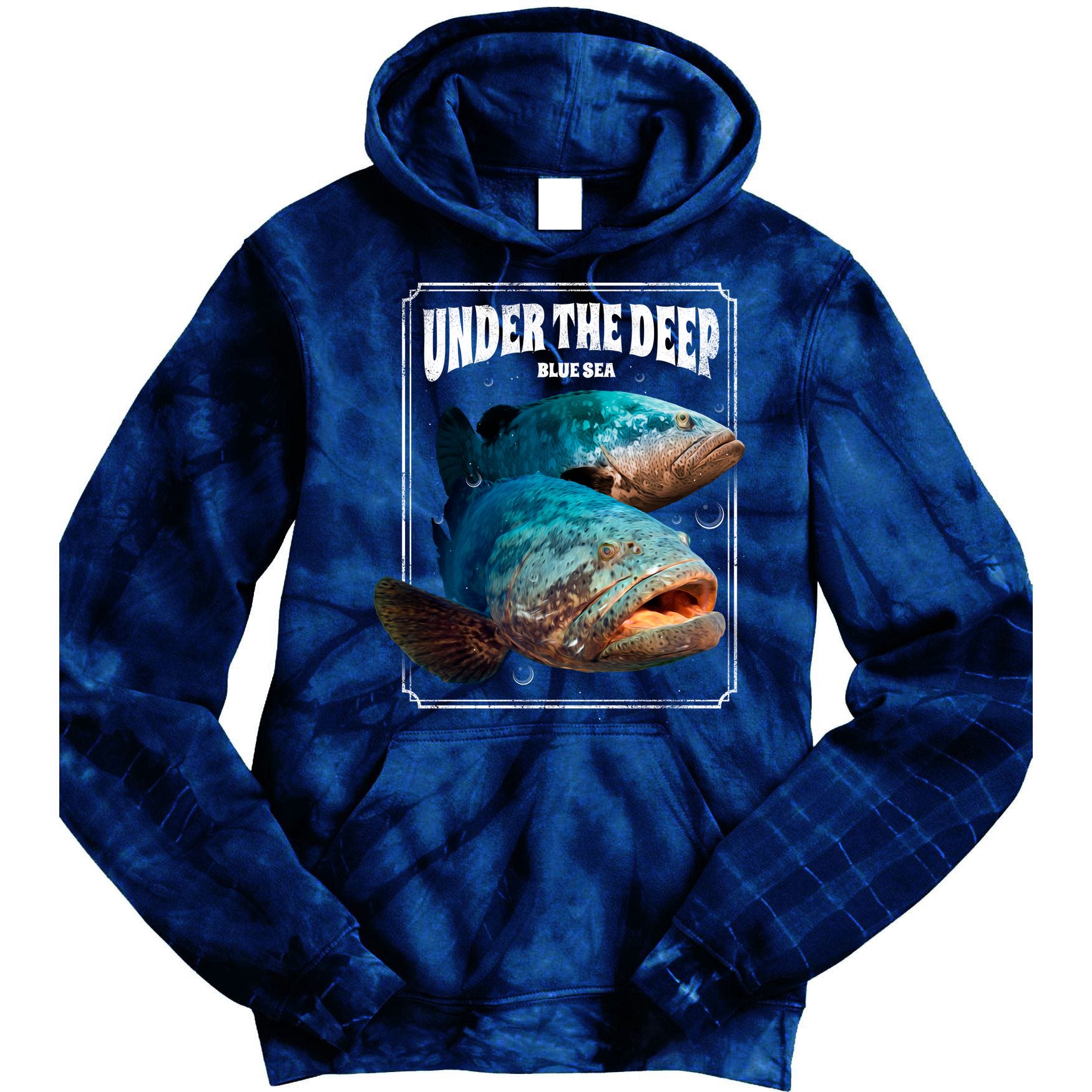 Under The Deep Blue Sea Fish Tie Dye Hoodie