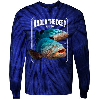 Under The Deep Blue Sea Fish Tie-Dye Long Sleeve Shirt