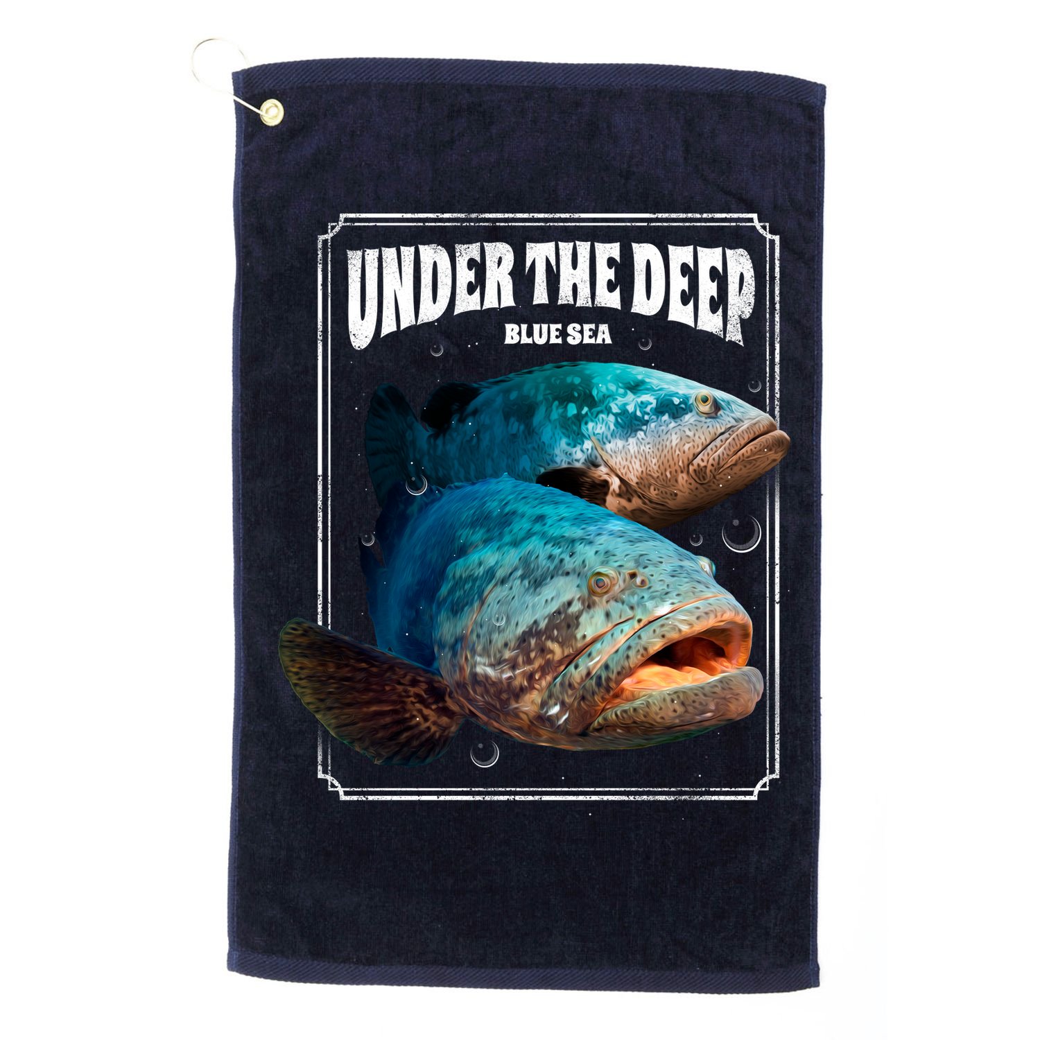 Under The Deep Blue Sea Fish Golf Towel