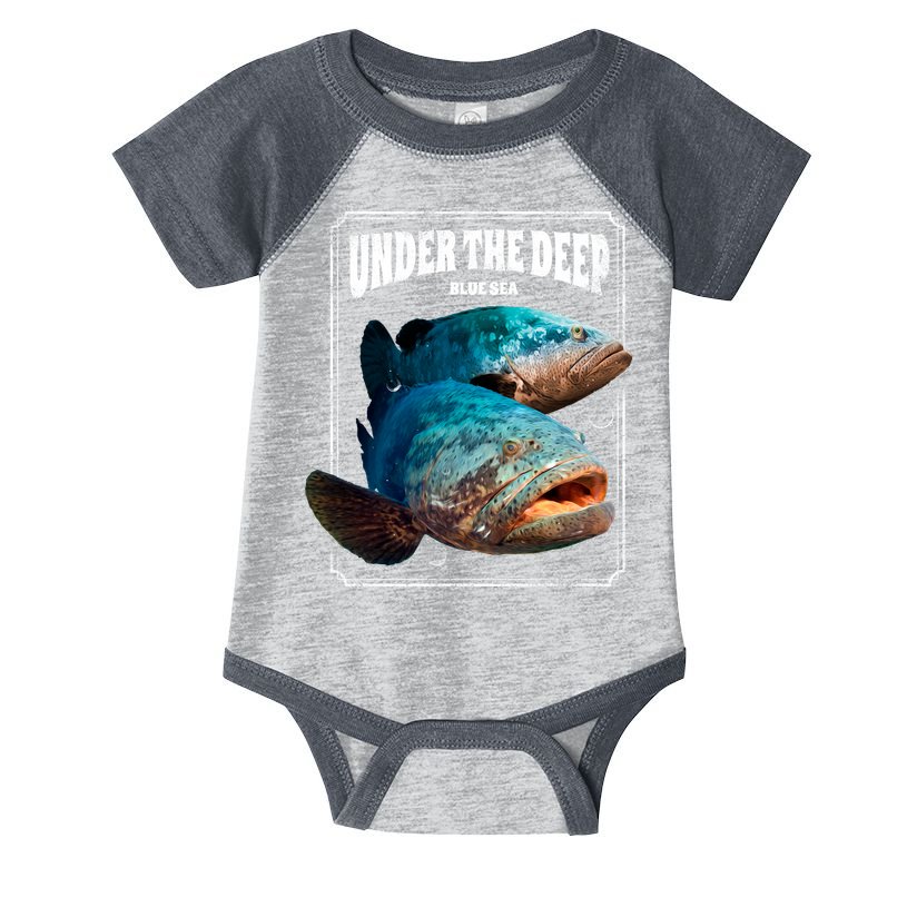 Under The Deep Blue Sea Fish Infant Baby Jersey Bodysuit