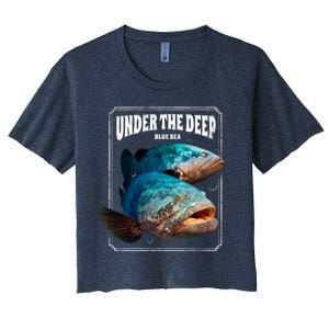 Under The Deep Blue Sea Fish Women's Crop Top Tee