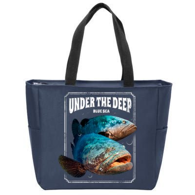 Under The Deep Blue Sea Fish Zip Tote Bag