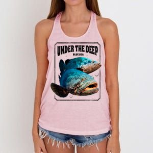 Under The Deep Blue Sea Fish Women's Knotted Racerback Tank