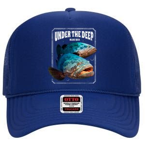 Under The Deep Blue Sea Fish High Crown Mesh Back Trucker Hat