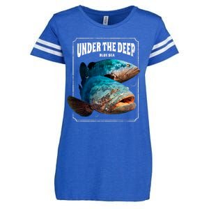 Under The Deep Blue Sea Fish Enza Ladies Jersey Football T-Shirt