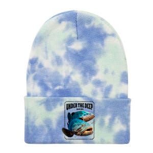 Under The Deep Blue Sea Fish Tie Dye 12in Knit Beanie