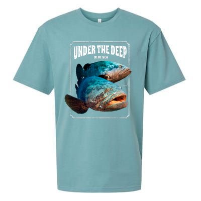 Under The Deep Blue Sea Fish Sueded Cloud Jersey T-Shirt