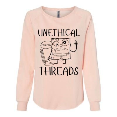 Unethical Threads Doodlebob Fuck You Womens California Wash Sweatshirt