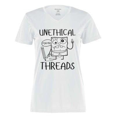 Unethical Threads Doodlebob Fuck You Women's Momentum V-Neck T-Shirt