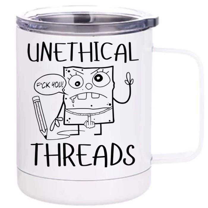 Unethical Threads Doodlebob Fuck You 12 oz Stainless Steel Tumbler Cup